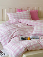Woodland Plaid Cotton Seersucker Duvet Cover original reference image 9