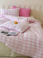 Woodland Plaid Cotton Seersucker Duvet Cover original reference image 10