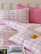 Woodland Plaid Cotton Seersucker Duvet Cover original reference image 11