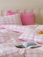 Woodland Plaid Cotton Seersucker Duvet Cover original reference image 12