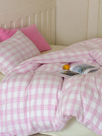 Woodland Plaid Cotton Seersucker Duvet Cover original reference image 14