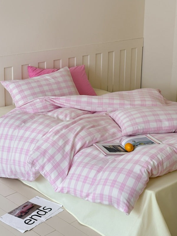 Woodland Plaid Cotton Seersucker Duvet Cover original reference image 16
