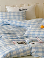 Woodland Plaid Cotton Seersucker Duvet Cover original reference image 17