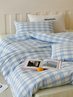 Woodland Plaid Cotton Seersucker Duvet Cover original reference image 23