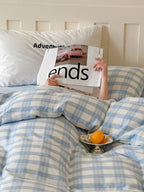 Woodland Plaid Cotton Seersucker Duvet Cover original reference image 31