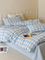 Woodland Plaid Cotton Seersucker Duvet Cover original reference image 32