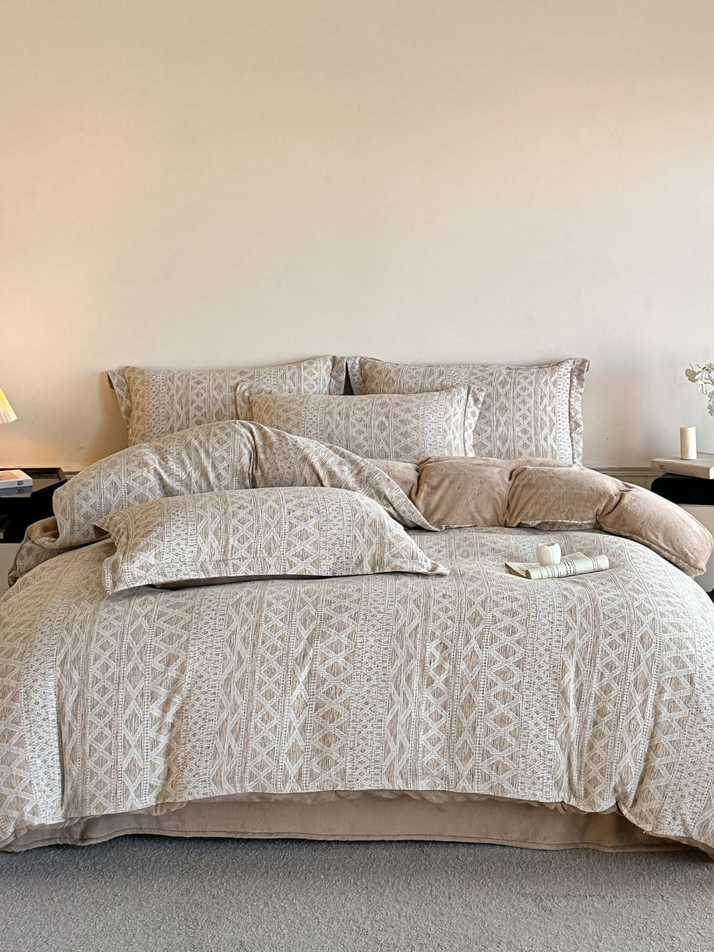 Woven Haze Chenille Jacquard Duvet Cover Set original reference image 2