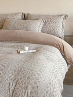 Woven Haze Chenille Jacquard Duvet Cover Set original reference image 6