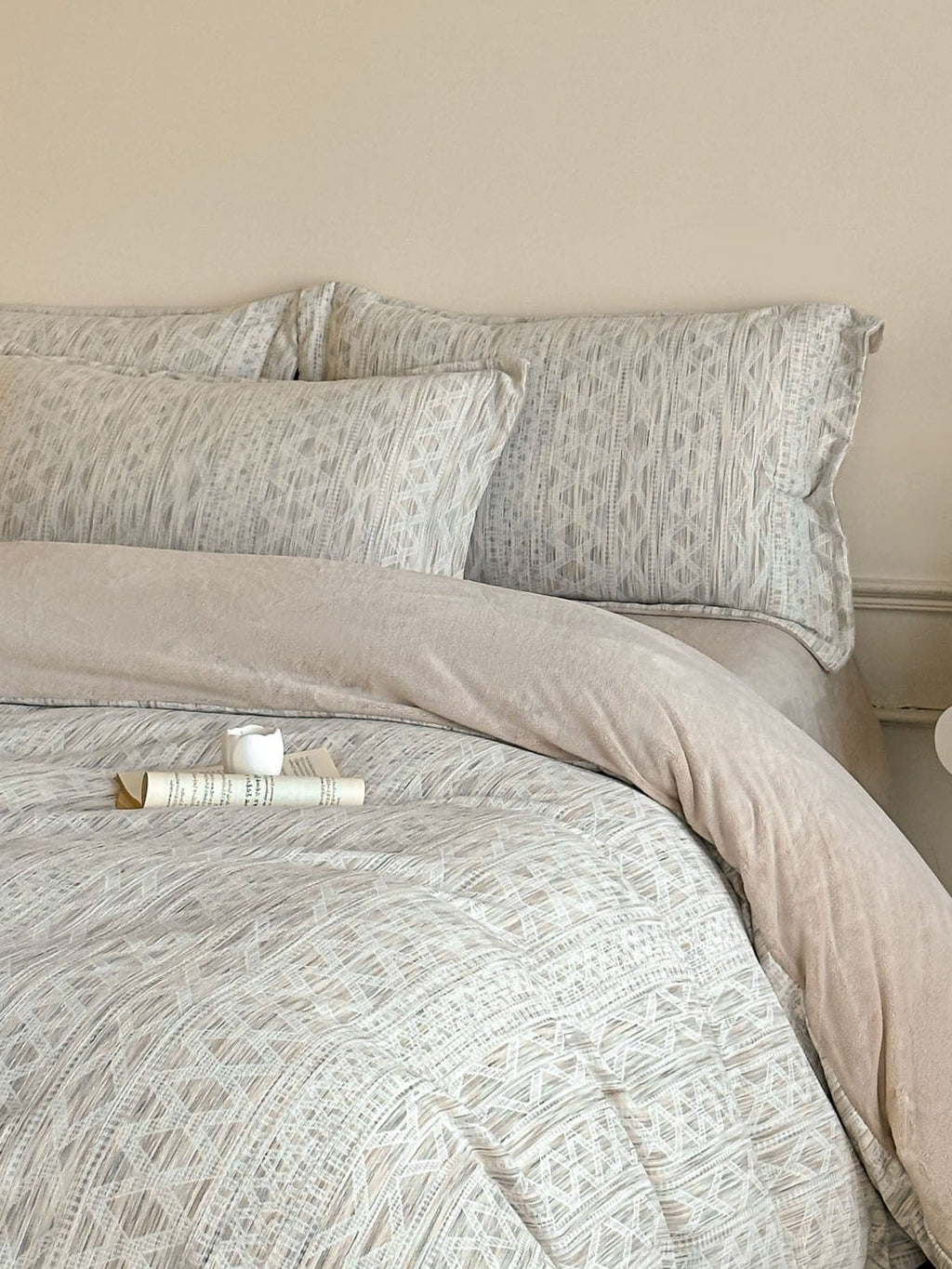 Woven Haze Chenille Jacquard Duvet Cover Set original reference image 11