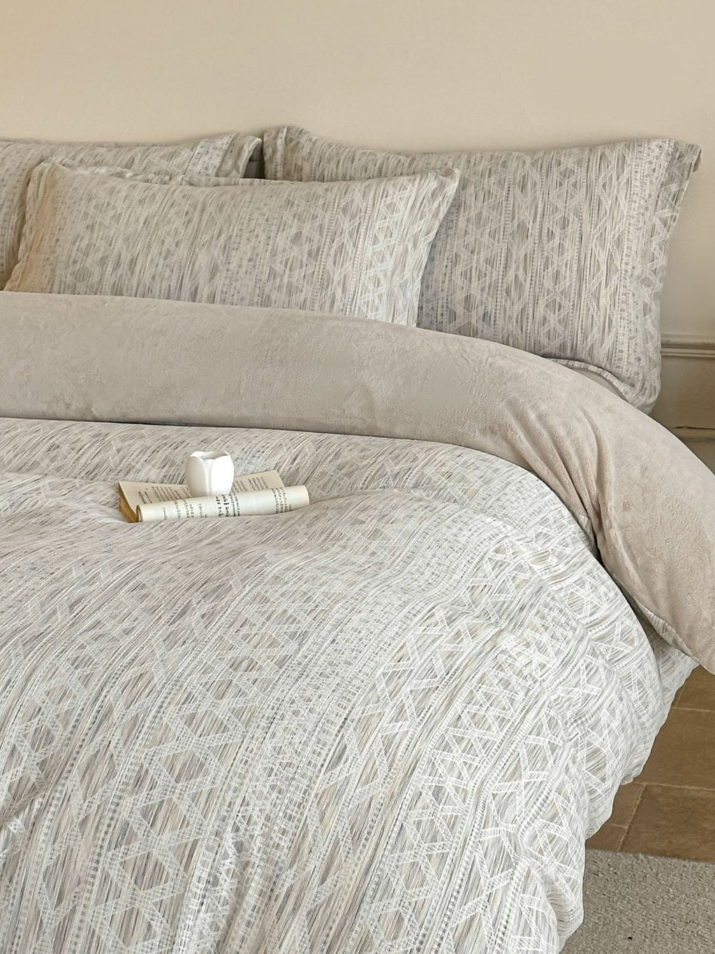 Woven Haze Chenille Jacquard Duvet Cover Set original reference image 12
