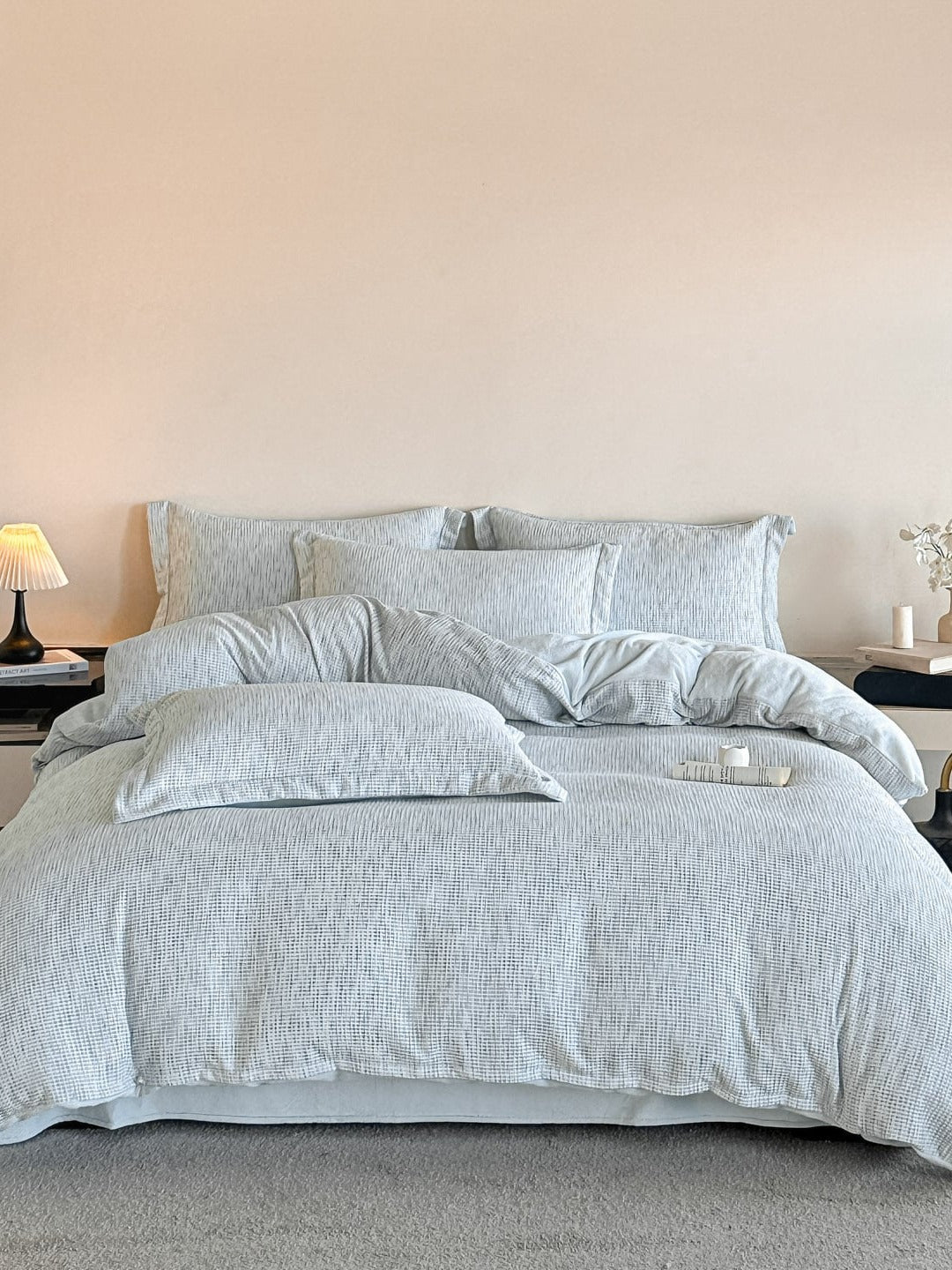 Woven Haze Chenille Jacquard Duvet Cover Set original reference image 14