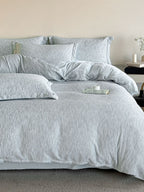 Woven Haze Chenille Jacquard Duvet Cover Set original reference image 15
