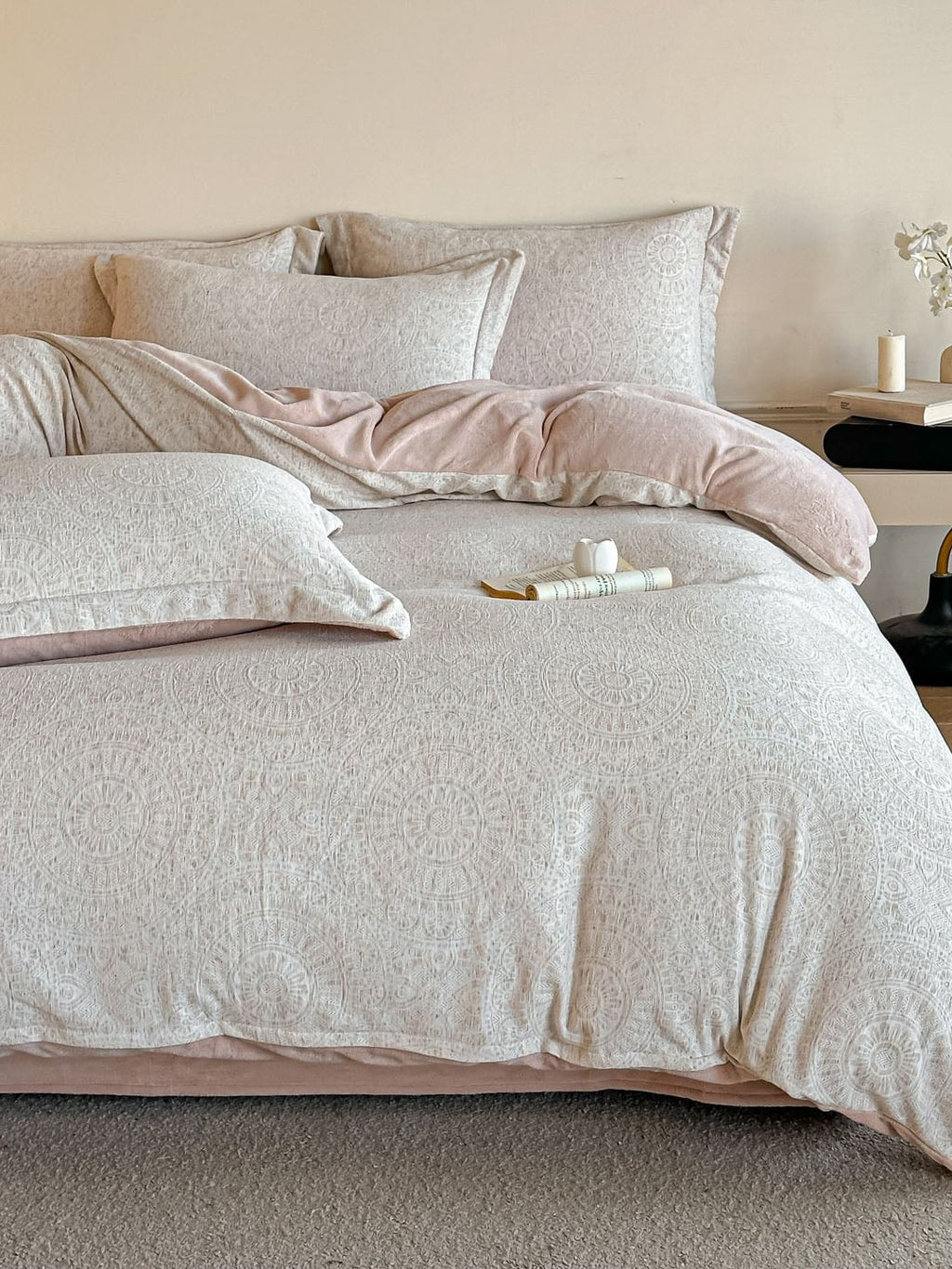 Woven Haze Chenille Jacquard Duvet Cover Set original reference image 27