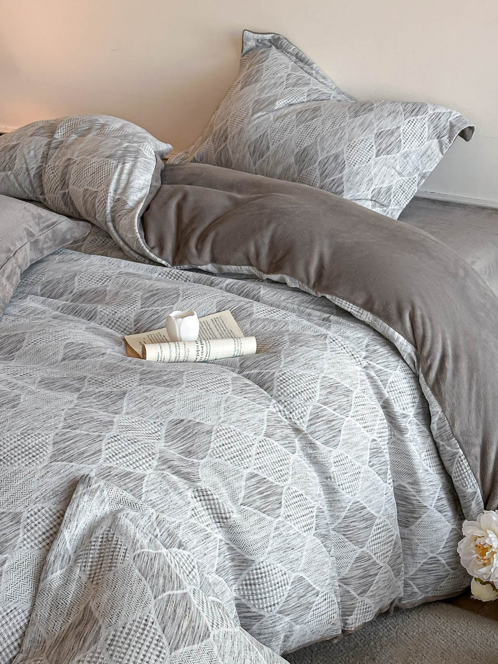 Woven Haze Chenille Jacquard Duvet Cover Set original reference image 31
