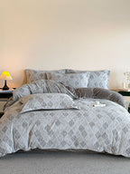 Woven Haze Chenille Jacquard Duvet Cover Set original reference image 32