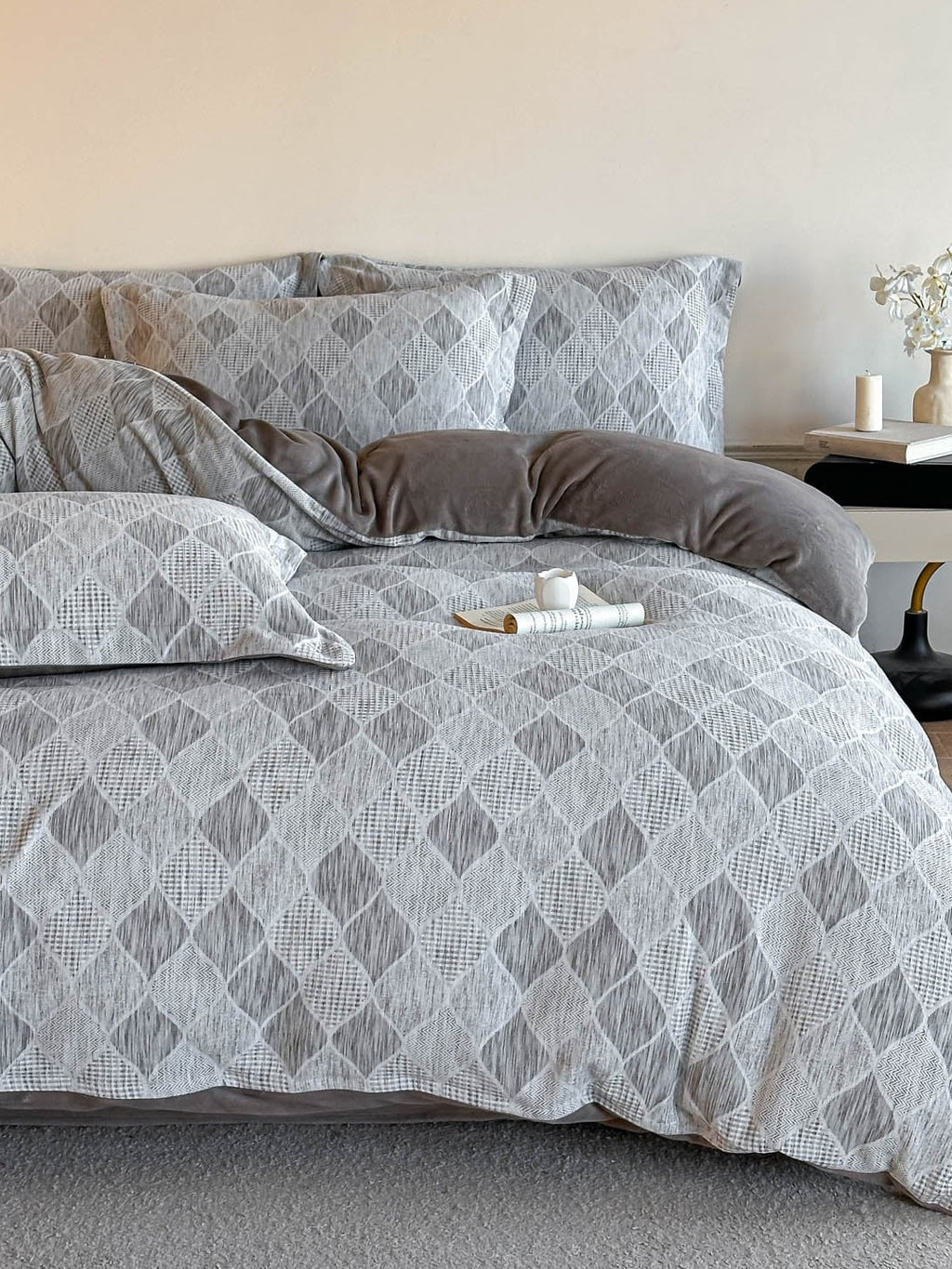 Woven Haze Chenille Jacquard Duvet Cover Set original reference image 33