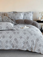 Woven Haze Chenille Jacquard Duvet Cover Set original reference image 33