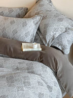 Woven Haze Chenille Jacquard Duvet Cover Set original reference image 34