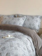 Woven Haze Chenille Jacquard Duvet Cover Set original reference image 35