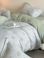 Woven Haze Chenille Jacquard Duvet Cover Set original reference image 37