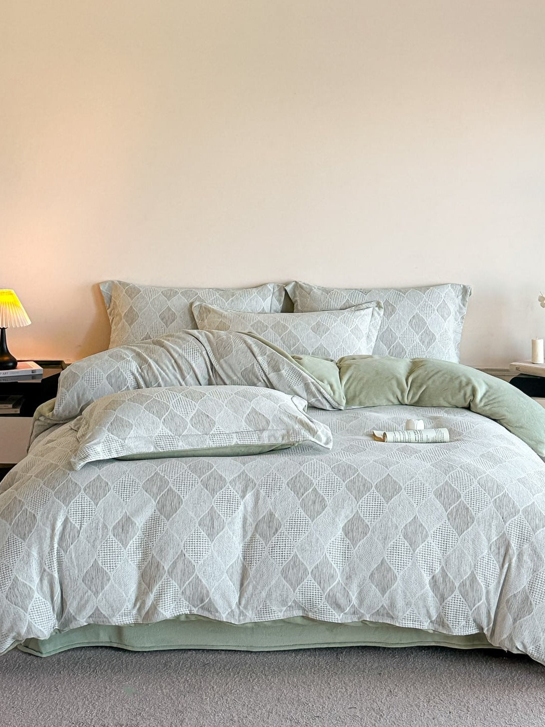 Woven Haze Chenille Jacquard Duvet Cover Set original reference image 38