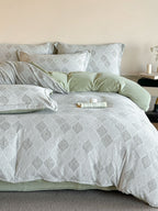 Woven Haze Chenille Jacquard Duvet Cover Set original reference image 39