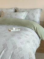 Woven Haze Chenille Jacquard Duvet Cover Set original reference image 42