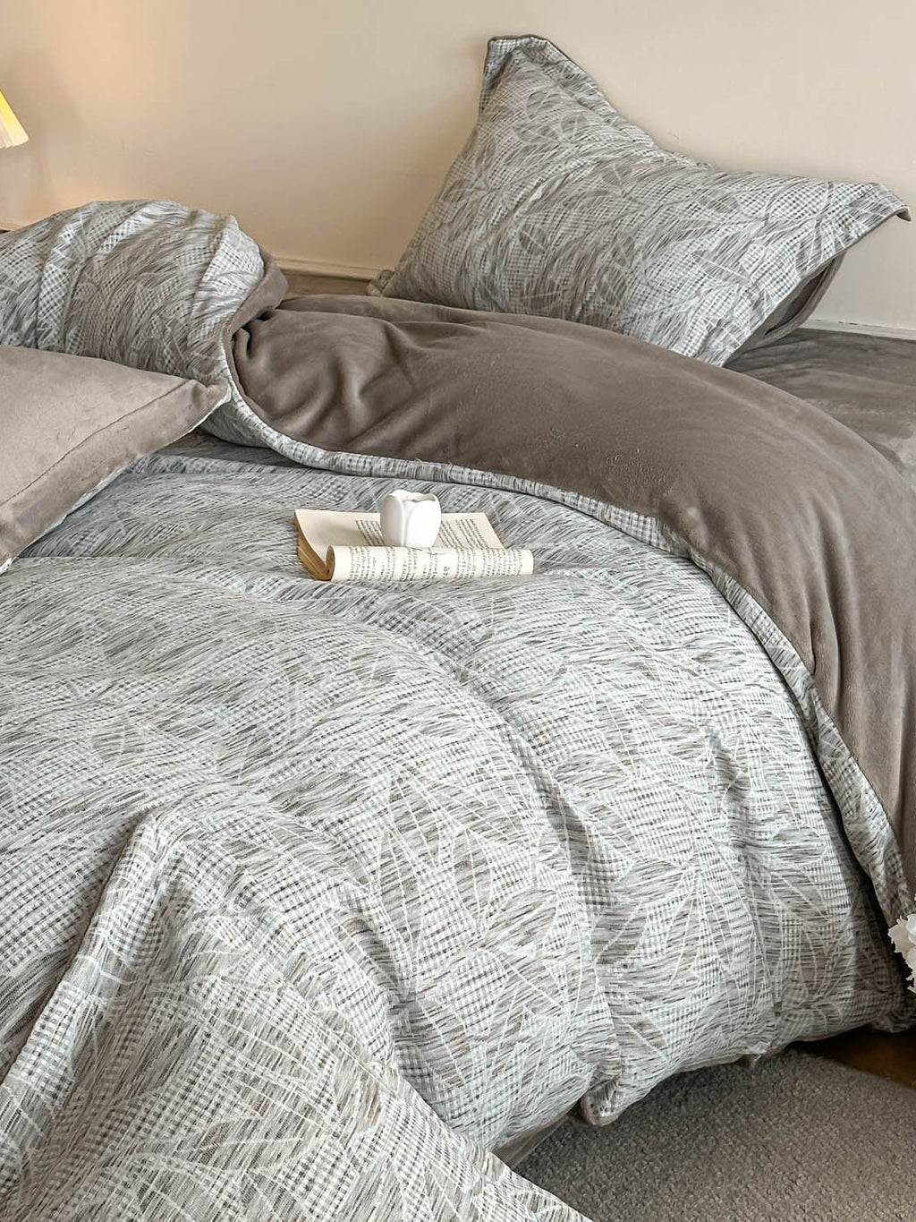 Woven Haze Chenille Jacquard Duvet Cover Set original reference image 43