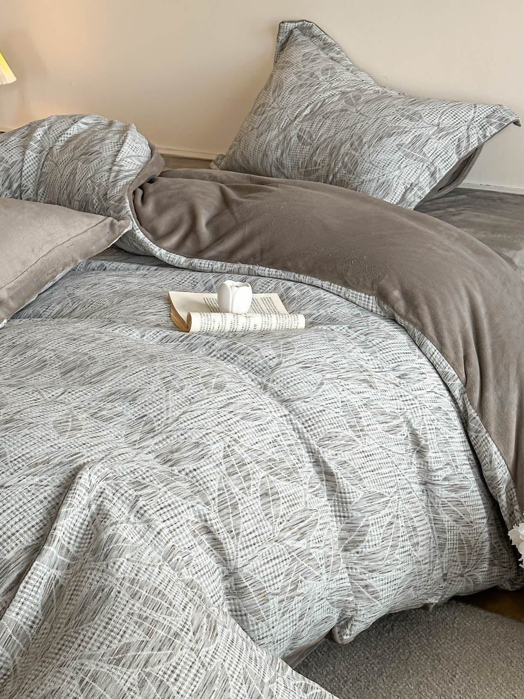 Woven Haze Chenille Jacquard Duvet Cover Set original reference image 43