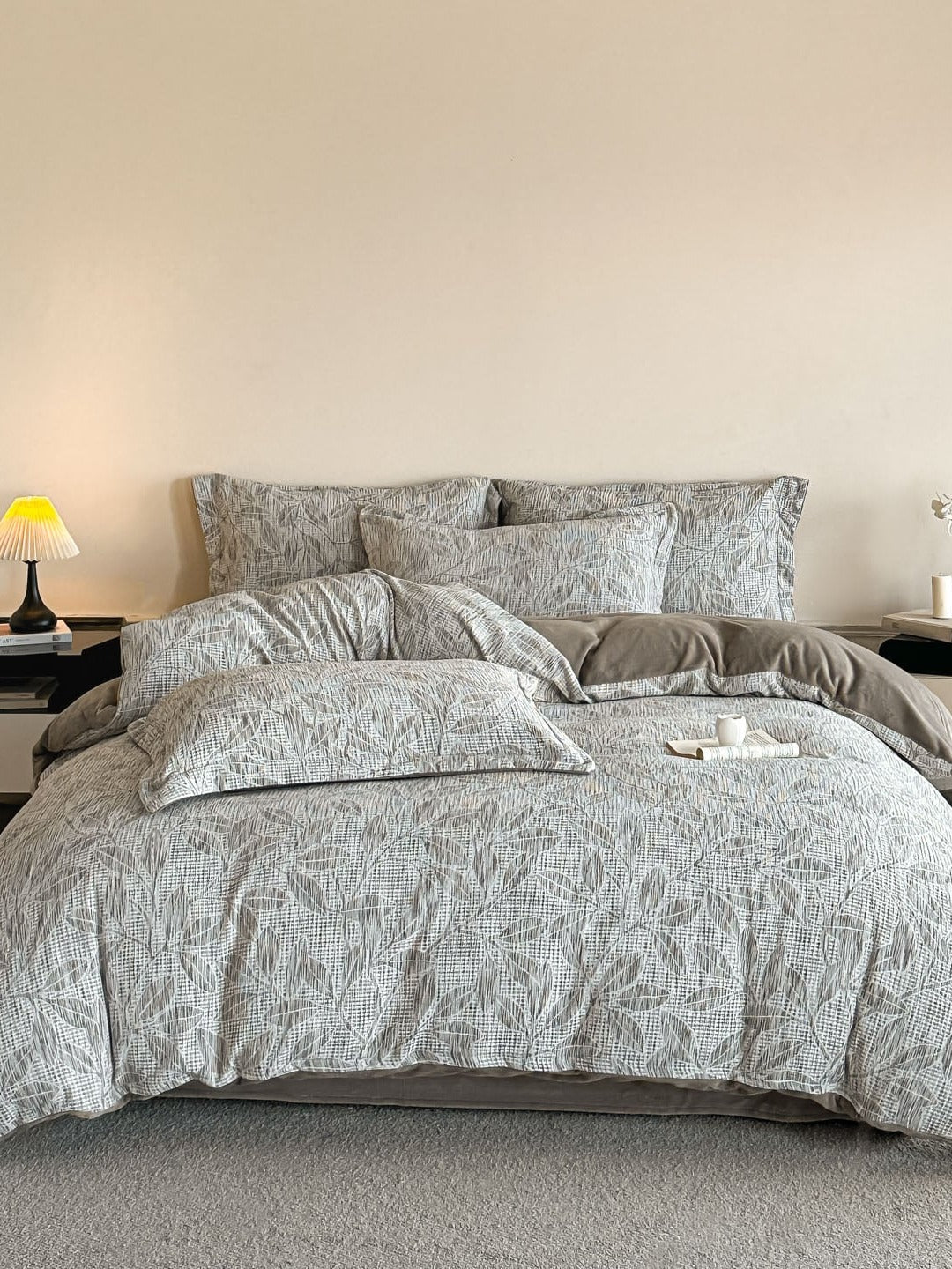 Woven Haze Chenille Jacquard Duvet Cover Set original reference image 44