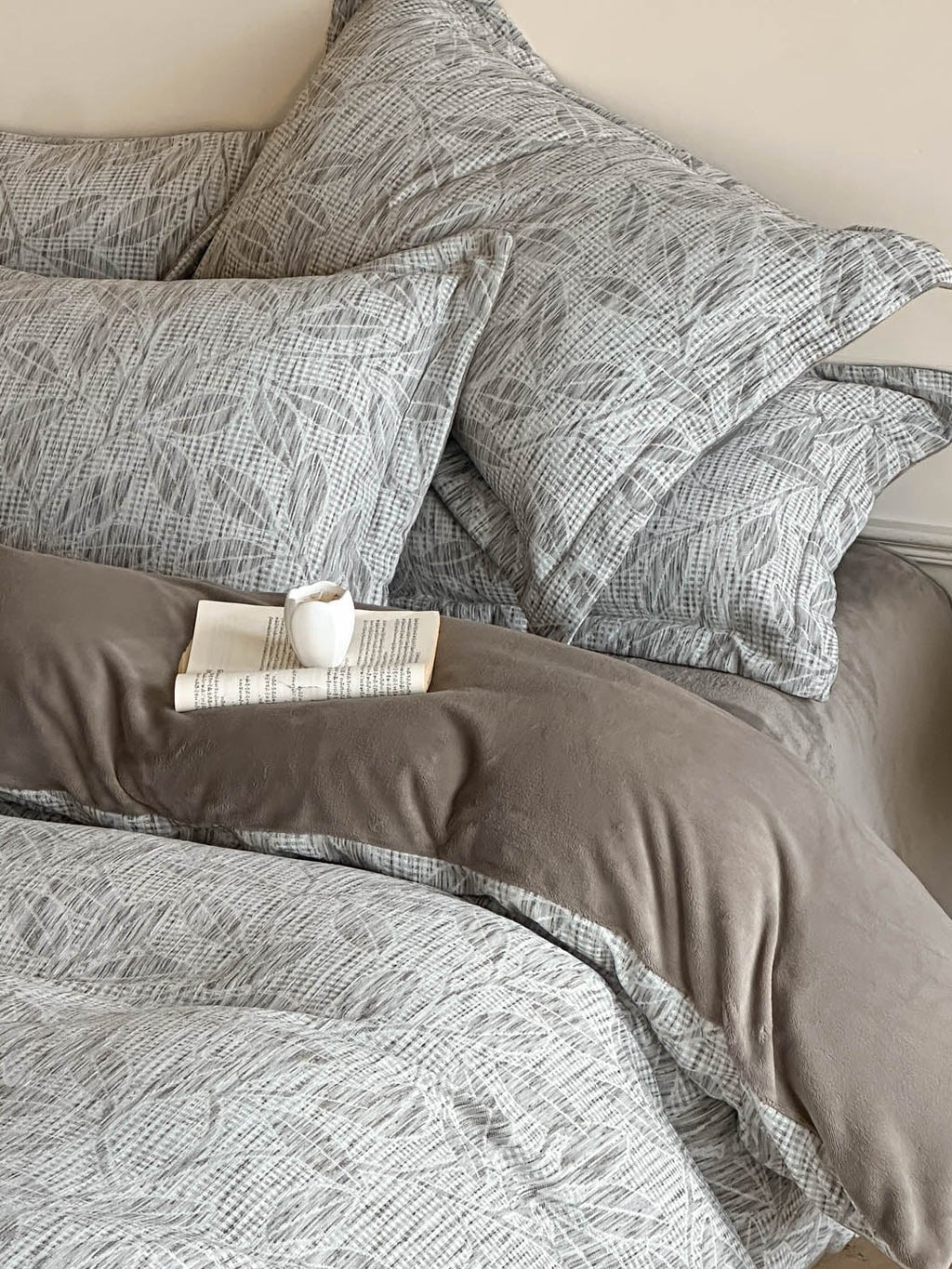 Woven Haze Chenille Jacquard Duvet Cover Set original reference image 46