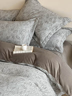 Woven Haze Chenille Jacquard Duvet Cover Set original reference image 46