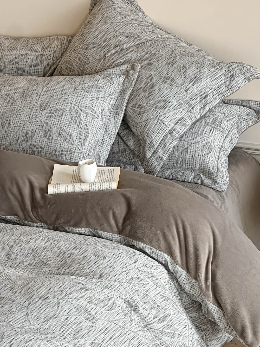 Woven Haze Chenille Jacquard Duvet Cover Set original reference image 46