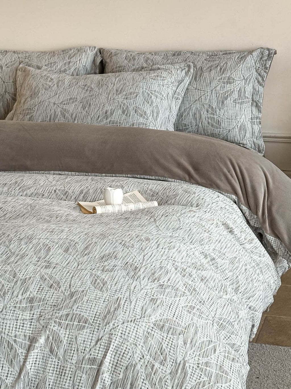 Woven Haze Chenille Jacquard Duvet Cover Set original reference image 48
