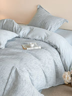 Woven Haze Chenille Jacquard Duvet Cover Set original reference image 49