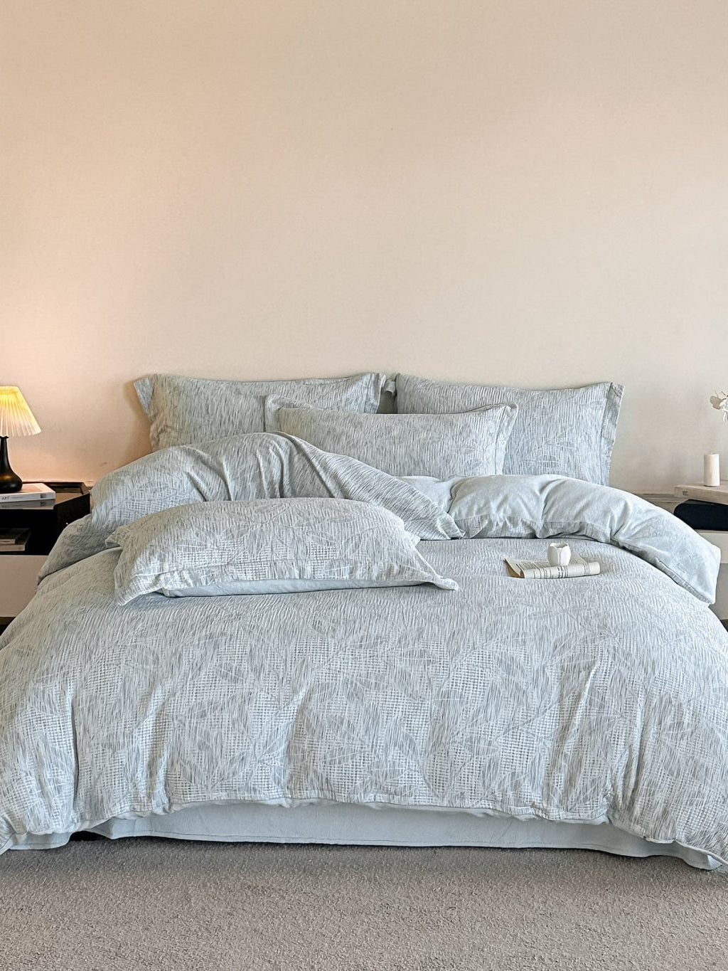 Woven Haze Chenille Jacquard Duvet Cover Set original reference image 50