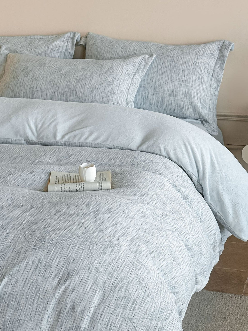 Woven Haze Chenille Jacquard Duvet Cover Set original reference image 54