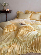 French Ruffle Lace Cotton Sateen Bedding