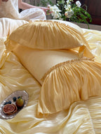 French Ruffle Lace Cotton Sateen Bedding