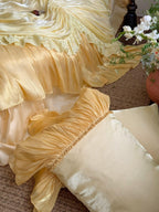French Ruffle Lace Cotton Sateen Bedding