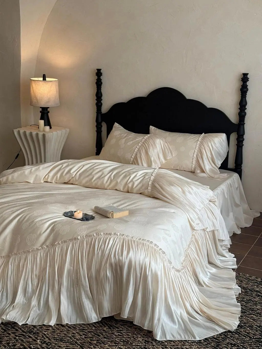 Ivory Ruffle Cloud Tencel Bedding Set