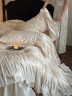 Ivory Ruffle Cloud Tencel Bedding Set