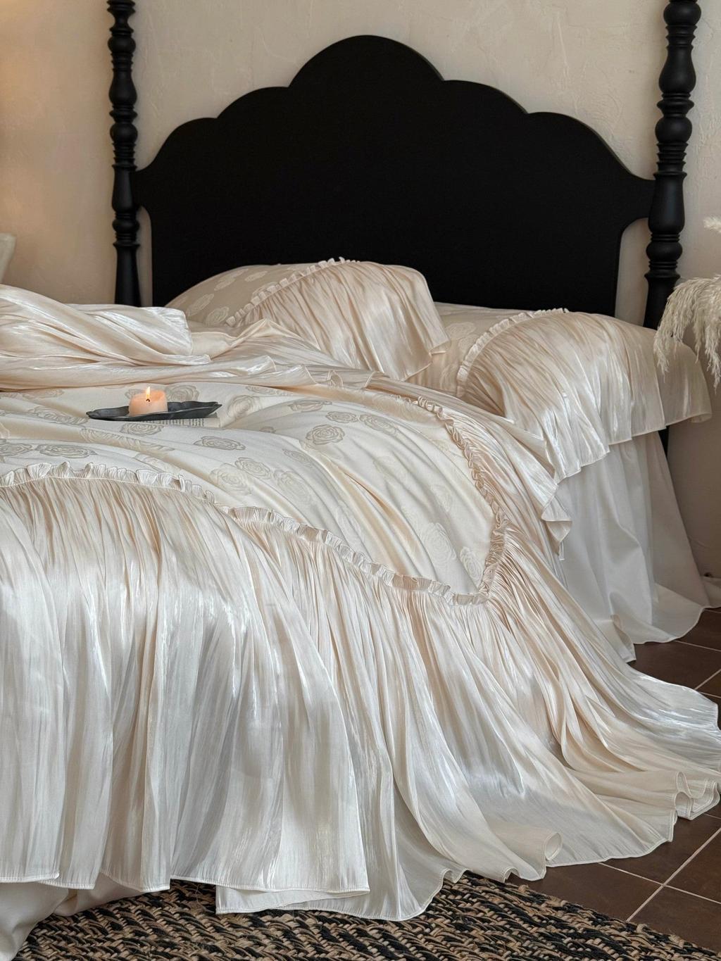 Ivory Ruffle Cloud Tencel Bedding Set