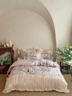 Vintage Bloom Ruched Floral Bedding Set