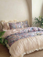 Vintage Oil Garden Ruched Bedding Set