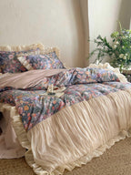 Vintage Oil Garden Ruched Bedding Set