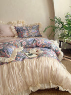 Vintage Oil Garden Ruched Bedding Set