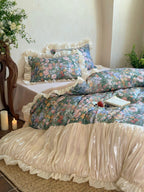 Vintage Oil Garden Ruched Bedding Set