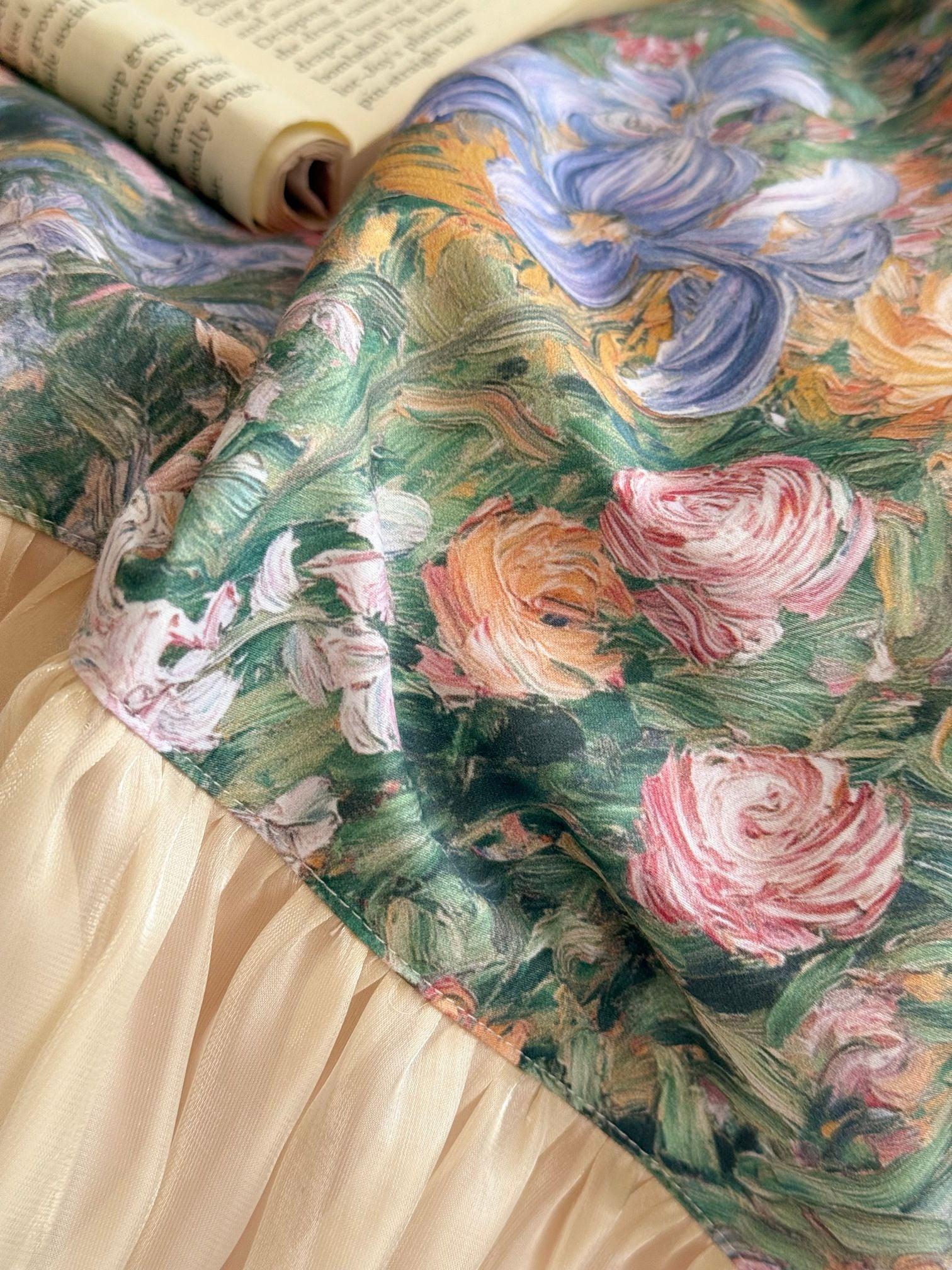 Vintage Oil Garden Ruched Bedding Set