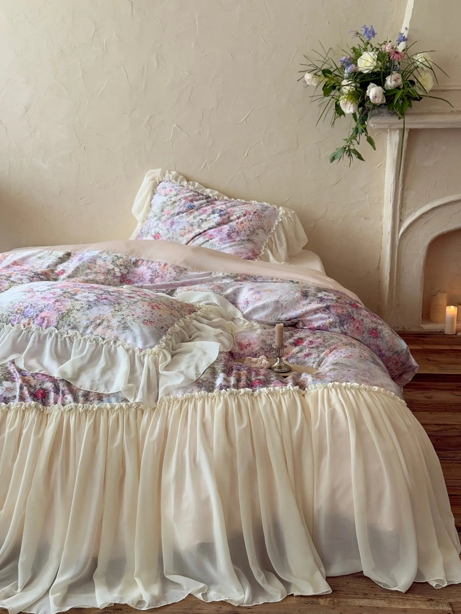 Blossom Veil Ruffle Bedding Set